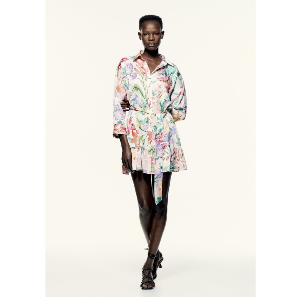 ✅SoLD✅Zara floral shirtdress - Picture 6 of 15